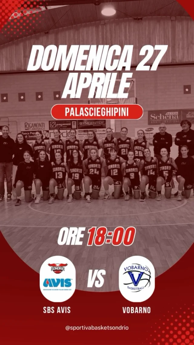 🏀💅🏼 SERIE C FEMMINILE 💅🏼🏀 

🤩 IT’S PLAYOFF TIME!! 🤩

È tempo di tornare sul parquet per le nostre ragazze della Serie C, nel primo turno di play off contro la formazione di @basketvobarno 🤩🏀 

Vi aspettiamo numerosi per sostenerle in questa difficile gara! 💪🏻 

Contiamo su di voi! 🫵🏻🤠

Palla a due domenica 27 alle ore 18:00🫵🏻