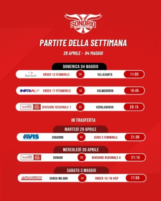 🤭🫵🏻 CALENDARIO UFFICIALE 🫵🏻🤭 

Dopo la vittoria di ieri sera delle nostre ragazze della Serie C, ecco gli impegni definitivi del weekend! 🤙🏻🤩🏀 

Agli impegni già annunciati si aggiunge la gara di PlayOff delle nostre super U17 che incontreranno la formazione di @valmastar 🏀🤙🏻😁 

Vi aspettiamo NUMEROSI! 🫶🏼🤠